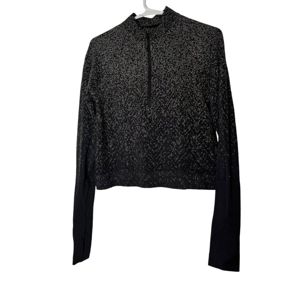 Lululemon Rest Less Cropped 1/2 Zip black tag size is missing is like small - Picture 12 of 12